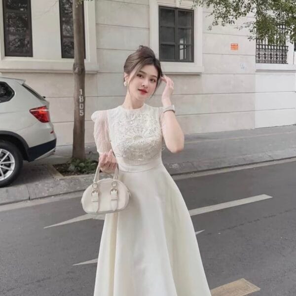 Đầm dự tiệc nữ vải voan 2 lớp siêu xinh