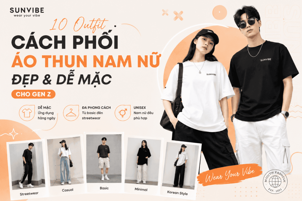 cach phoi ao thun nam nu