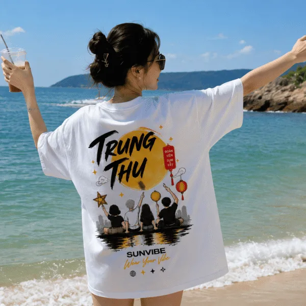 Áo Thun Form Boxy Trung Thu SUNVIBE Cotton 100% 3 Áo Thun Form Boxy Trung Thu 3