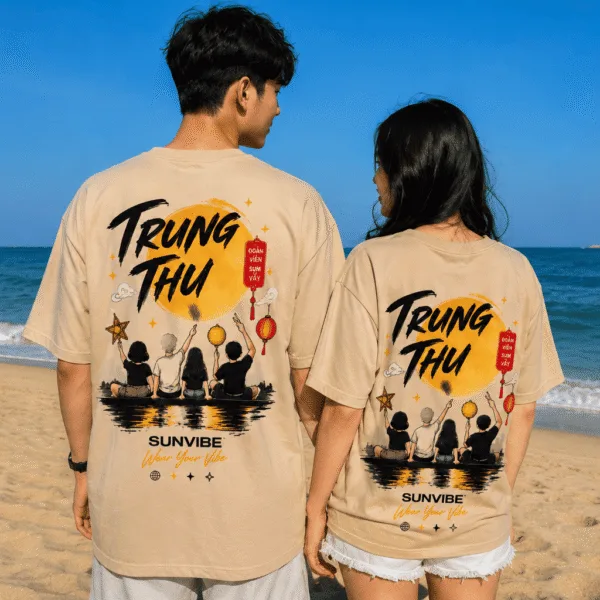 Áo Thun Form Boxy Trung Thu SUNVIBE Cotton 100% 2 Áo Thun Form Boxy Trung Thu 2